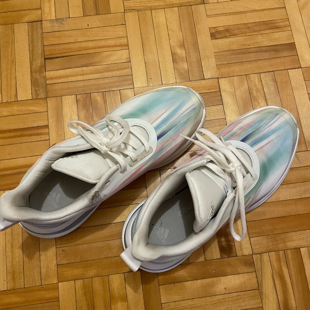 Adidas White and Pastel Sneakers